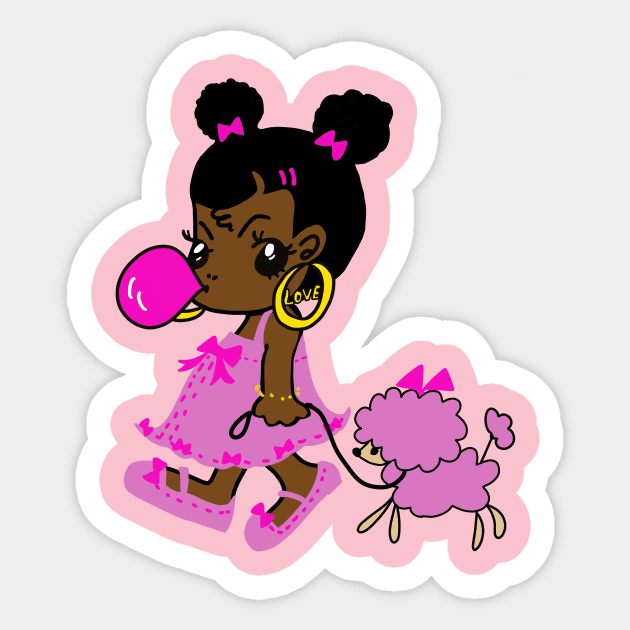 black girl Sticker by yumiyoshi4